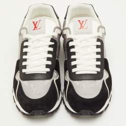 Pre Owned حذاء رياضي لوي فيتون قماش أحادي اللون رمادي / أسود جلد وشمواه مقاس 41
