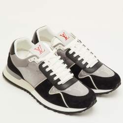 Pre Owned حذاء رياضي لوي فيتون قماش أحادي اللون رمادي / أسود جلد وشمواه مقاس 41