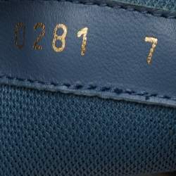 Pre Owned حذاء رياضي لوي فيتون ل.ف. ترينر قماش دنيم وجلد مونوغرام أزرق كحلي مقاس 