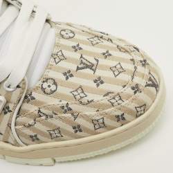 مملوكة مسبقًا حذاء رياضي لويس فيتون LV مقاس 41 شريط بيج قماش مونوغرام وجلد