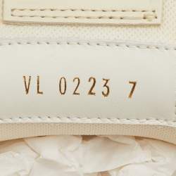 مملوكة مسبقًا حذاء رياضي لويس فيتون LV مقاس 41 شريط بيج قماش مونوغرام وجلد