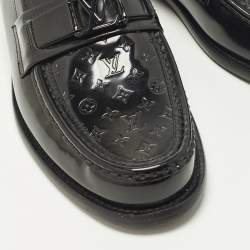 مملوكة مسبقًا حذاء لوفرز لويس فيتون جاكار مونوغرام بني وجلد ماكاسار مقاس 43.5