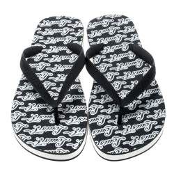 Pre Owned صندل فليب فلوب لوي فيتون بإصبع موليتور مطاط طباعة شعار مونوكروم مقاس 42