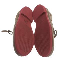 Pre Owned حذاء دربي لوي فيتون أربطة سويدي بني مقاس 41.5