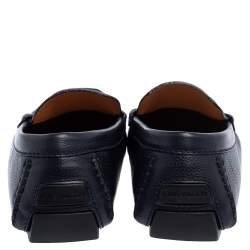 Pre Owned Louis Vuitton Blue Leather Monte Carlo Loafers Size 42