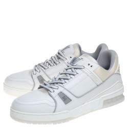 مملوكة مسبقًا Louis Vuitton White Leather Trainer Sneakers Size 43