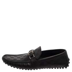 مملوكة مسبقًا حذاء لوفرز لوي فيتون جلد دامييه أسود مقاس 43