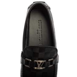 مملوكة مسبقًا حذاء لوفرز لوي فيتون جلد دامييه أسود مقاس 43