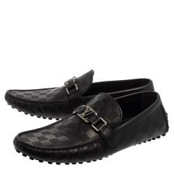 مملوكة مسبقًا حذاء لوفرز لوي فيتون جلد دامييه أسود مقاس 43