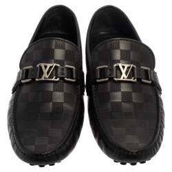 مملوكة مسبقًا حذاء لوفرز لوي فيتون جلد دامييه أسود مقاس 43