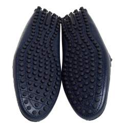 مملوكة مسبقًا Louis Vuitton Blue Leather Hockenheim Slip On Loafers Size 41