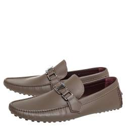 مملوكة مسبقًا Louis Vuitton Brown Leather Hockenheim Slip On Loafers Size 41