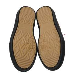 Pre Owned Louis Vuitton Multicolor Suede And Fabric Monogram Trim High Top Sneakers Size 41