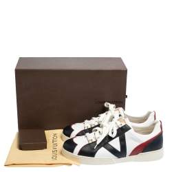 Pre Owned Louis Vuitton Multicolor Leather Lace Up Low Top Sneakers Size 44