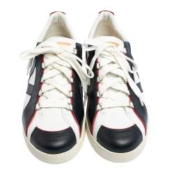 Pre Owned Louis Vuitton Multicolor Leather Lace Up Low Top Sneakers Size 44