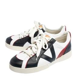 Pre Owned Louis Vuitton Multicolor Leather Lace Up Low Top Sneakers Size 44