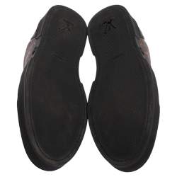 Pre Owned حذاء رياضي لوي فيتون ماتش أب جلد أسود وكانفاس مونوغرامي مقاس 40