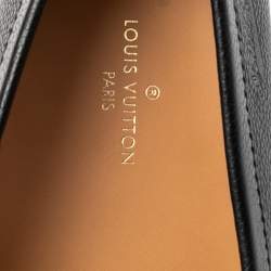 مملوكة مسبقًا Louis Vuitton Black Leather Slip On Loafers Size 44