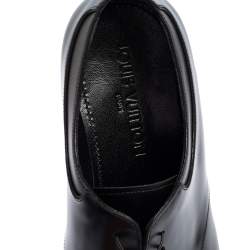 مملوكة مسبقًا حذاء دربي لوي فيتون أربطة جلد أسود مقاس 42.5