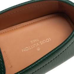 Pre Owned Louis Vuitton Green Epi Leather Hockenheim Car Slip On Loafers Size 43