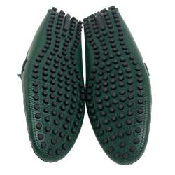 Pre Owned Louis Vuitton Green Epi Leather Hockenheim Car Slip On Loafers Size 43