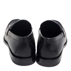 Pre Owned Louis Vuitton Black Leather Major Loafers Size 41