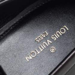 Pre Owned Louis Vuitton Black Leather Major Loafers Size 41