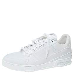 Louis Vuitton White Leather LV Trainer Sneakers Size 43 Louis Vuitton