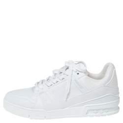 Louis Vuitton/Air Force White Leather Low Top Sneakers Size 43