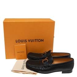 Pre Owned حذاء لوفرز لوي فيتون مونت كارلو جلد أسود مقاس 43.5