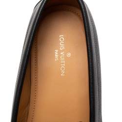 Pre Owned حذاء لوفرز لوي فيتون مونت كارلو جلد أسود مقاس 43.5