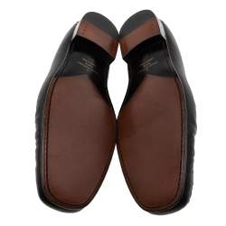 Pre Owned حذاء لوفرز لوي فيتون مونت كارلو جلد أسود مقاس 43.5