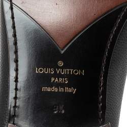 Pre Owned حذاء لوفرز لوي فيتون مونت كارلو جلد أسود مقاس 43.5