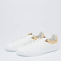 Luxembourg leather low trainers Louis Vuitton White size 42.5 EU in Leather  - 24157396
