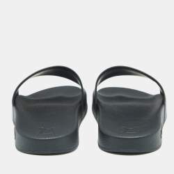 مملوكة مسبقًا حذاء سلايد لوي فيتون واتير فرونت إيكليبس كانفاس دامييه أسود مقاس 44.5