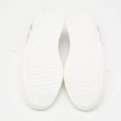 Pre Owned Louis Vuitton White/Black Leather Gradient Check Print Luxembourg Sneakers Size 41 