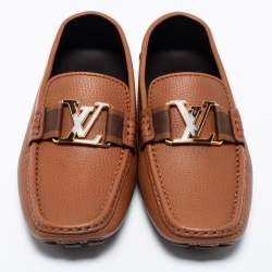 مملوكة مسبقًا حذاء لوفرز لوي فيتون مونت كارلو جلد بني مقاس 40