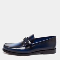 مملوكة مسبقًا Louis Vuitton Two Tone Leather Major Slip On Loafers Size 42