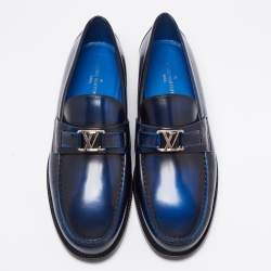 مملوكة مسبقًا Louis Vuitton Two Tone Leather Major Slip On Loafers Size 42