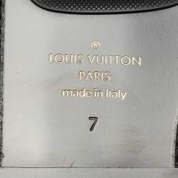 مملوكة مسبقًا صندل سلايد فلات لوي فيتون  فوش جلد أزرق ثنائي اللون سيور متعاكسة مقاس 41