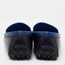 Pre Owned حذاء لوفرز لوي فيتون ماجور جلد أزرق ثنائي اللون سليب أون مقاس 42.5 