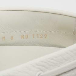 مملوكة مسبقًا حذاء لوفرز لوي فيتون أريزونا موسكان جلد مونوغرامي أبيض سليب أون مقاس 42