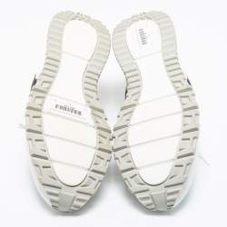 Pre Owned Louis Vuitton Tri-Color Leather and Printed Fabric Runaway Low-Top Sneakers Size 41.5