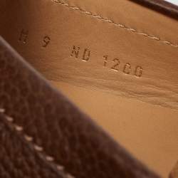 Pre Owned Louis Vuitton Brown Suede and Leather Major Slip-On Loafers Size 43