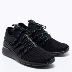 مملوكة مسبقًا حذاء رياضي لوي فيتون فاست لان شبكة وقماش أسود مقاس 41.5