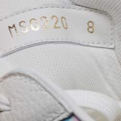مملوكة مسبقًا Louis Vuitton White Leather Luxembourg Sneakers Size 42