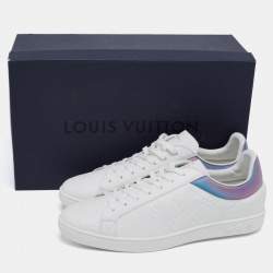 مملوكة مسبقًا Louis Vuitton White Leather Luxembourg Sneakers Size 42