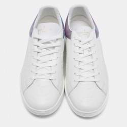 مملوكة مسبقًا Louis Vuitton White Leather Luxembourg Sneakers Size 42