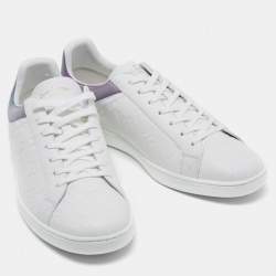 مملوكة مسبقًا Louis Vuitton White Leather Luxembourg Sneakers Size 42
