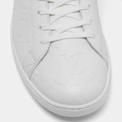 مملوكة مسبقًا Louis Vuitton White Leather Luxembourg Sneakers Size 42